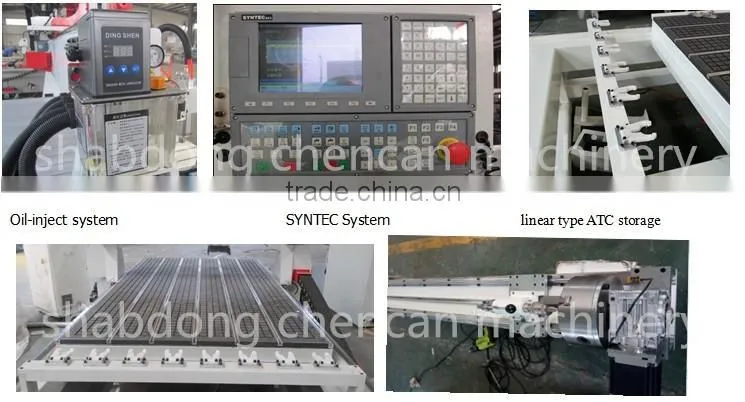 4 axis mdf machine with rotation spindle and 200mm diameter rotary axes