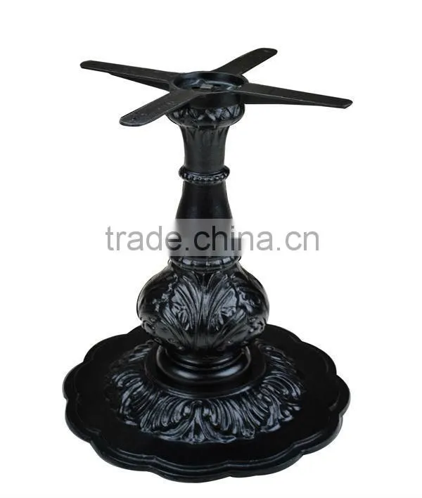 Cast Iron Black Wrinkle Powder Fancy Outdoor Table Leg