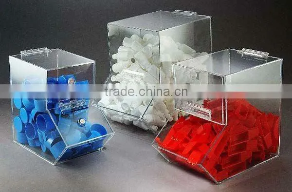 Laboratory Storage Bin Clear Acrylic Dispensing Bins w/ Door Magnets (OA-01)