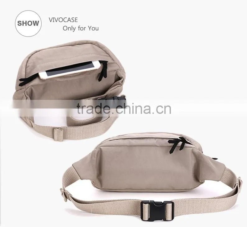 Wholesale big capacity three pockets multi-funtional sport waist bag