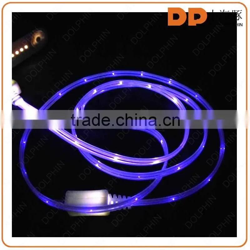 2016 trending products 8 pin charger data cable falshing LED light usb cable