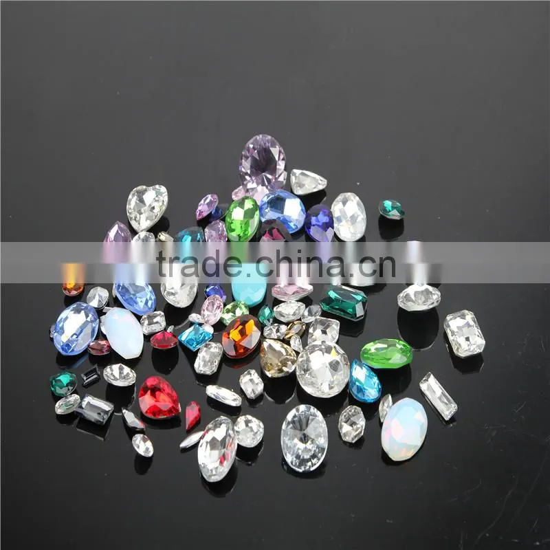 Oval shaped nail crystal stones for clothes decoration