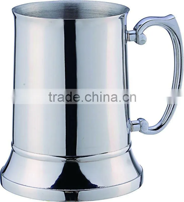 wide mouth beer mug with handle