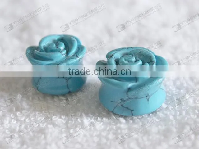 Stone ear plugs piecring jewelry