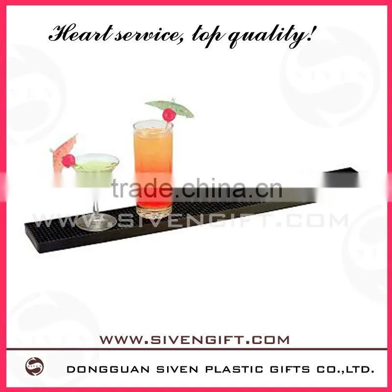 Brand logo customized soft rubber PVC bar mat