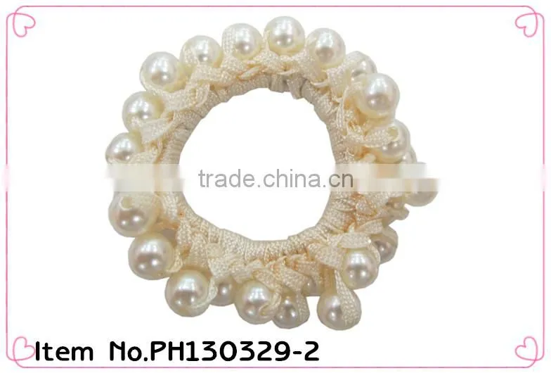 mini elastic hair bands with bead