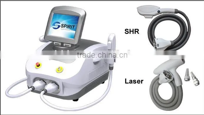 Aispirit combination machine YAG laser removal pigment and SHR handle for fast hair removal