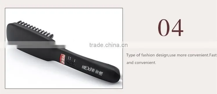 Hair Salon Equipment For Hair Care 2 In 1 PTC Heater Anion Hair Straightener Brush