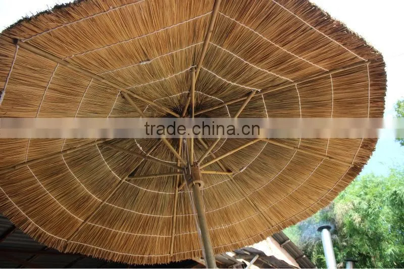 CHEAP THATCH UMBRELLA/SEAGRASS UMBRELLA/PALM LEAF UMBRELLA & ROLLS - VIETNAM - candy@gianguyencraft.com (MS CANDY)