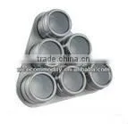 6 in 1 magnetic stainless steel spice jar rack
