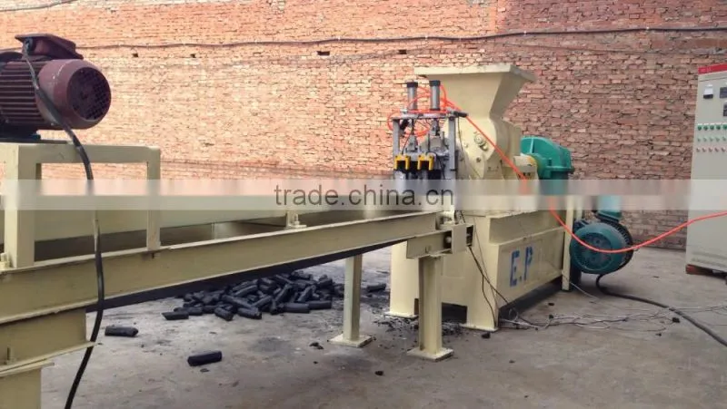 Environmental charcoal briquette extruder making machine with automatic cutter