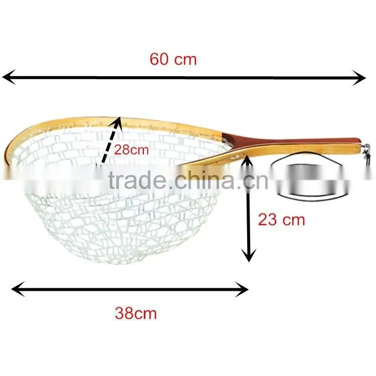 hand wooden rubber fishing net