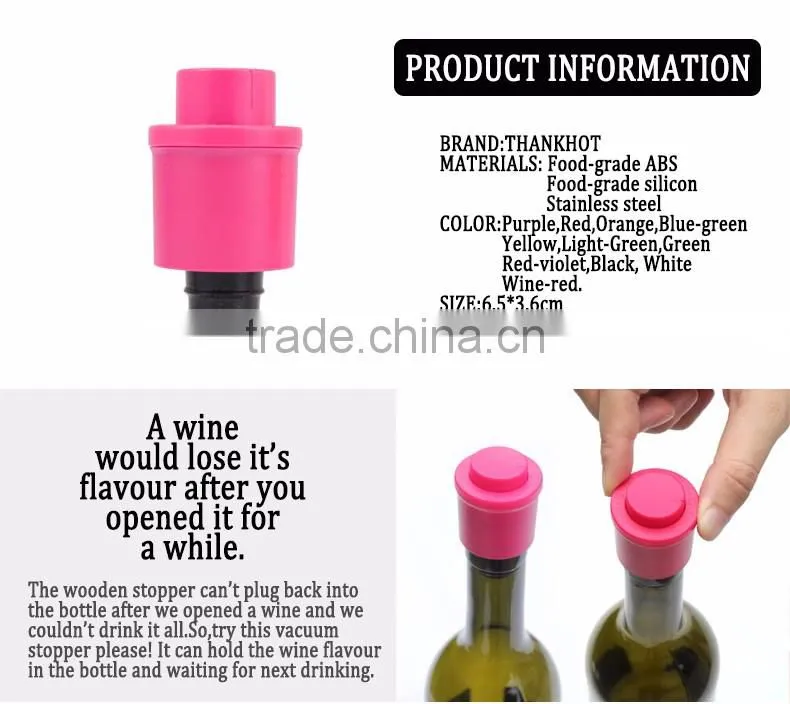 Hot promotion vacuum plastic bottle cap, wine bottle cap