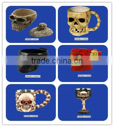 Scary bones ceramic halloween party skull mug