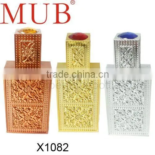 Restrained Elegance Travel Durable Round Metal /Alloy Perfume Arabia Bottles