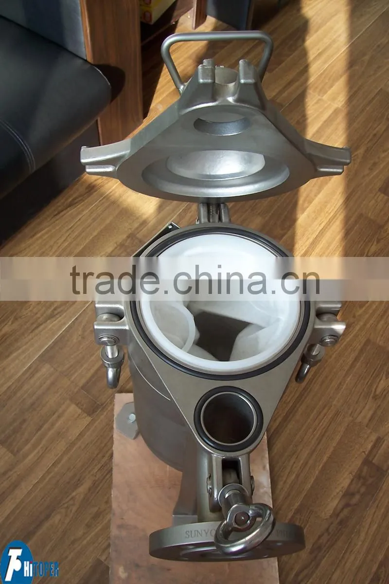 sea water treatment used basket bag type bag filter press