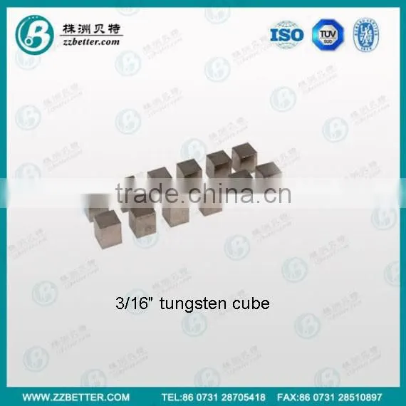 1/4 3/16 inch high density heavy alloy tungsten cube
