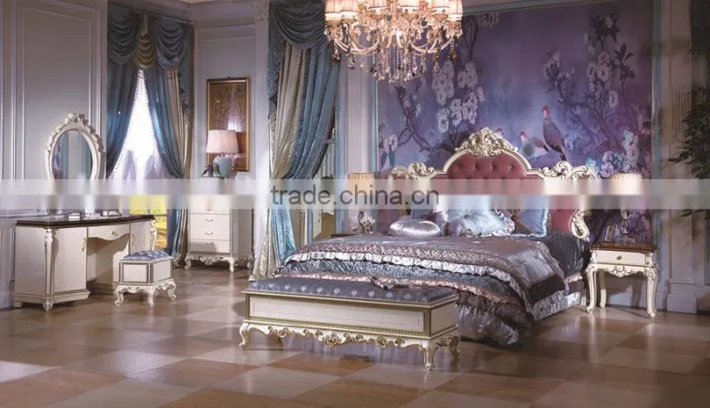 Bisini Luxury Bedroom Furniture, Luxury Solid Wood Bed Room Furniture Set