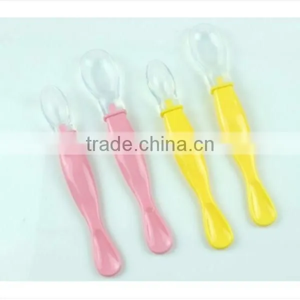 New BPA FREE Safety Nontoxic Food Grade Liquid Silicone Baby Spoon