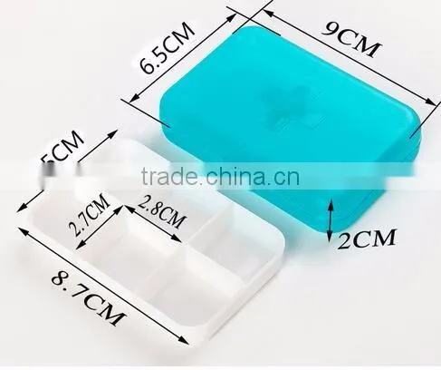 cy274 6cells Cross Portable Medical Mini Pill Box Cases Medicine Drug Storage Box Jewelry Beads Organizer