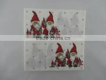 Christms Color airlaid paper napkin for hotel,restaurant