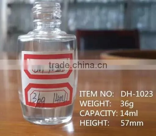 Nail Polish Oil Use and Glass Material Empty Nail Polish Bottle