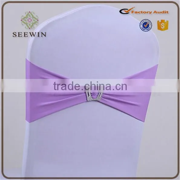 beautiful spandex chair sash with buckle for wedding deco