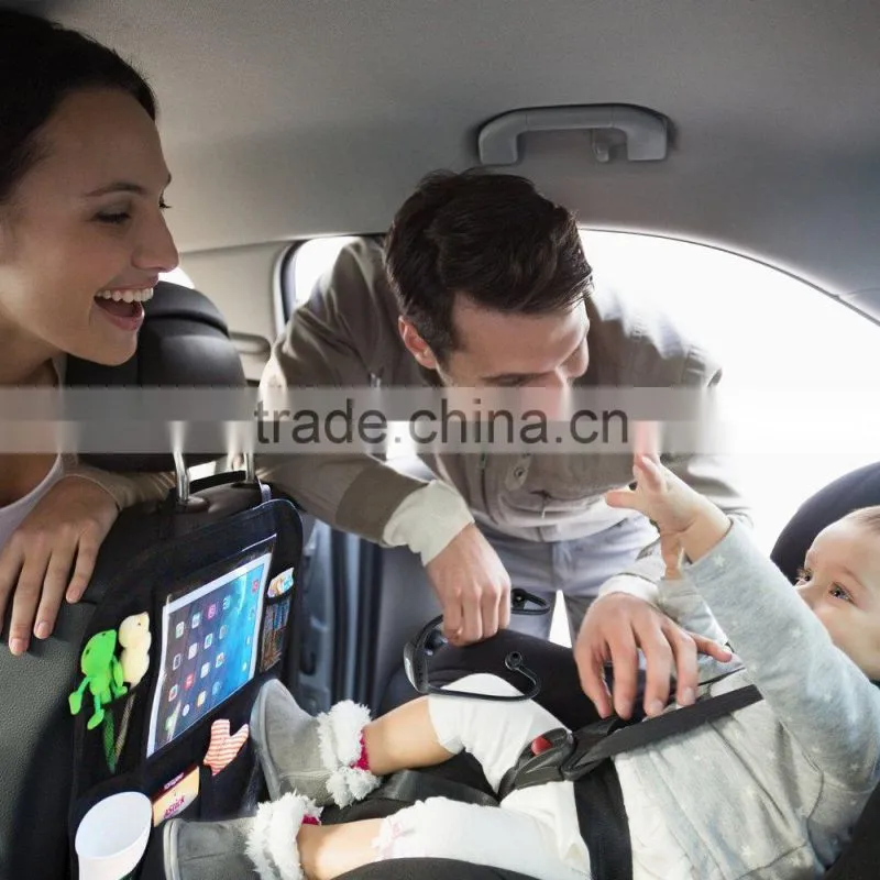 Automotive Kids Seat Back Organizer With Wireless Bluetooth Headset
