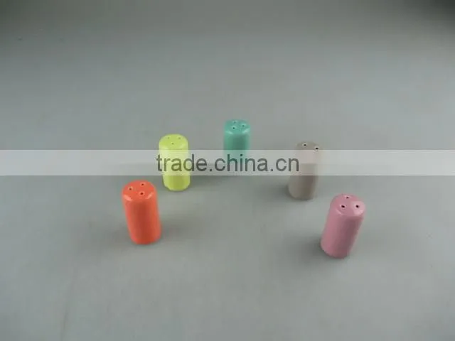 stocked colorful ceramics salt&pepper shakers