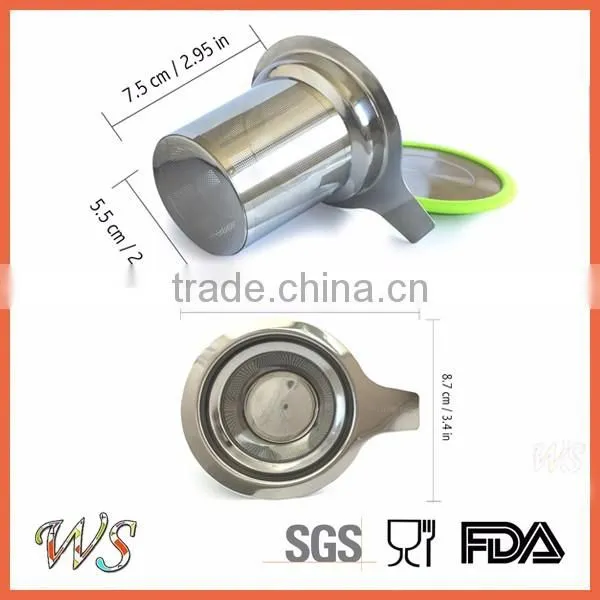 WS-TS18 Stainless Steel Mug Tea Filter Tea Infuser bottle with Silicone Rimmed Lid
