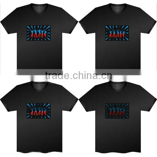 2014 New Led Flashing T-Shirt/OEM Club EL Flash T-Shirt
