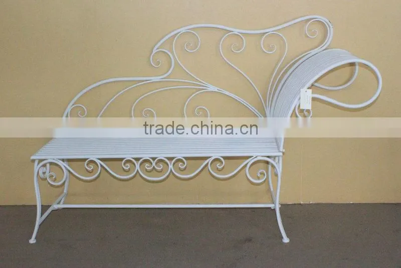 Metal garden bench