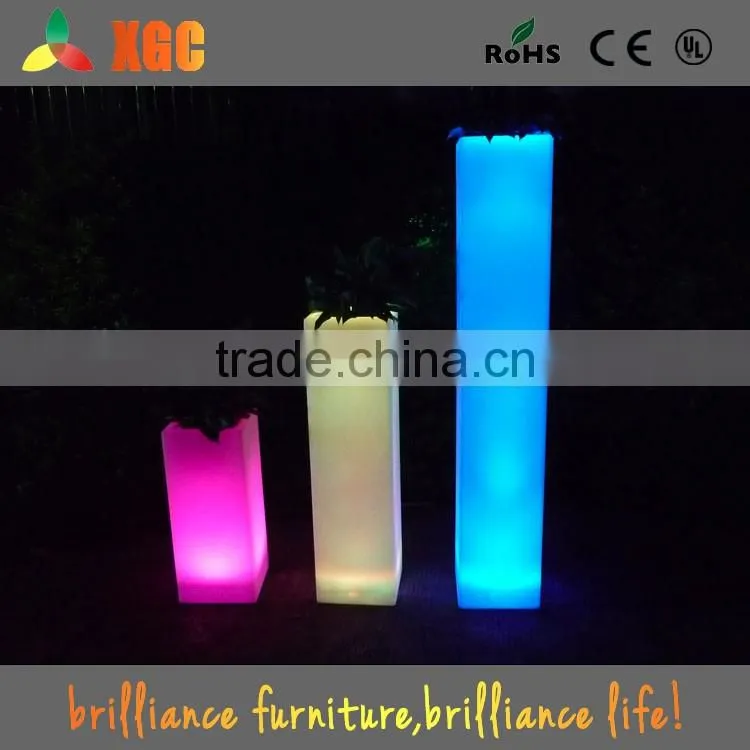 Flashing Plastic PE RGB Color Changing Led Pillar/Led Pillar Light/Wedding Flowers Pillars