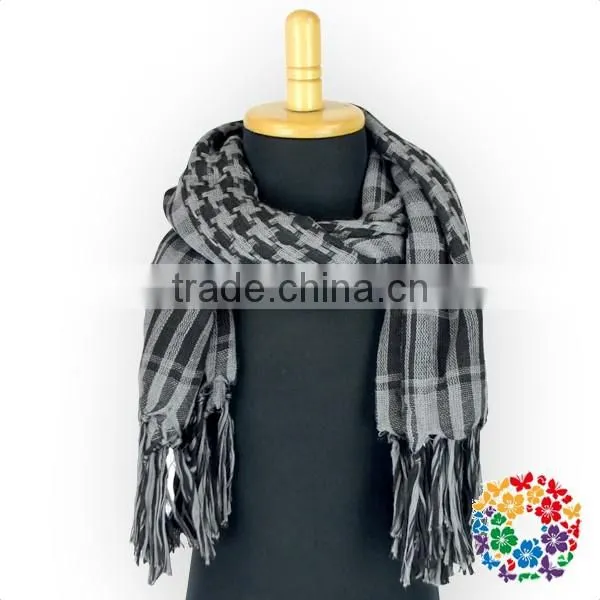 Wholesale ladies muslim products bright yellow tassels hijab scarf fashion lady fringe scarf