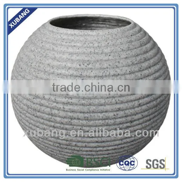 sandstone Bold stripe ball garden decor vase
