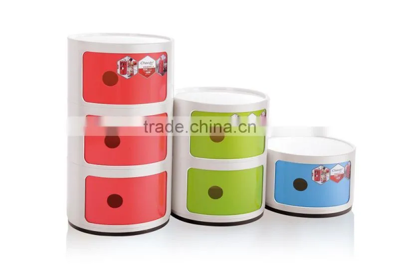 Drawer type Round bedside table/Jewelry Cabinet storage Box / Finishing Box