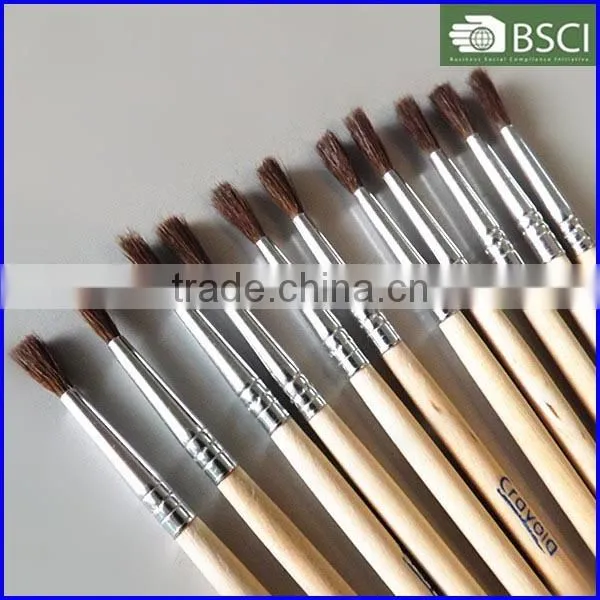 JDJY-0008 kids horsehair artist paint brush with long wooden handle