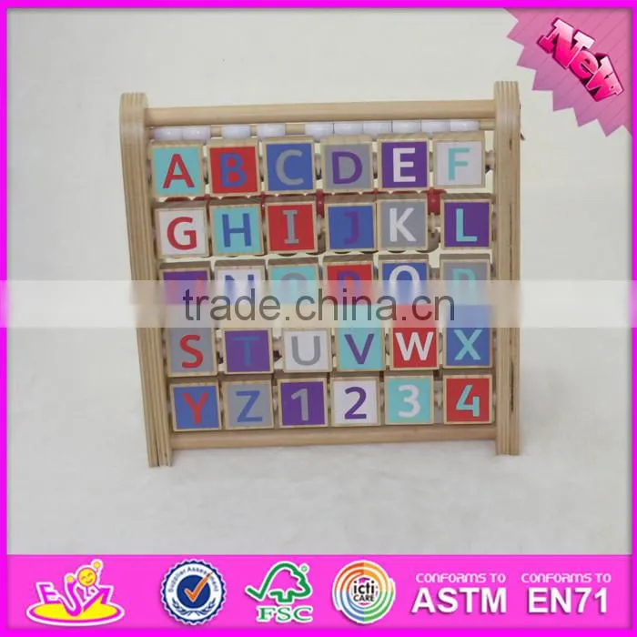 2017 New design small intelligent wooden abacus for babies W12A027