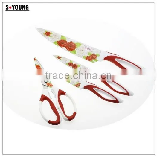 52001 4 pcs non-stick knife with abs handle