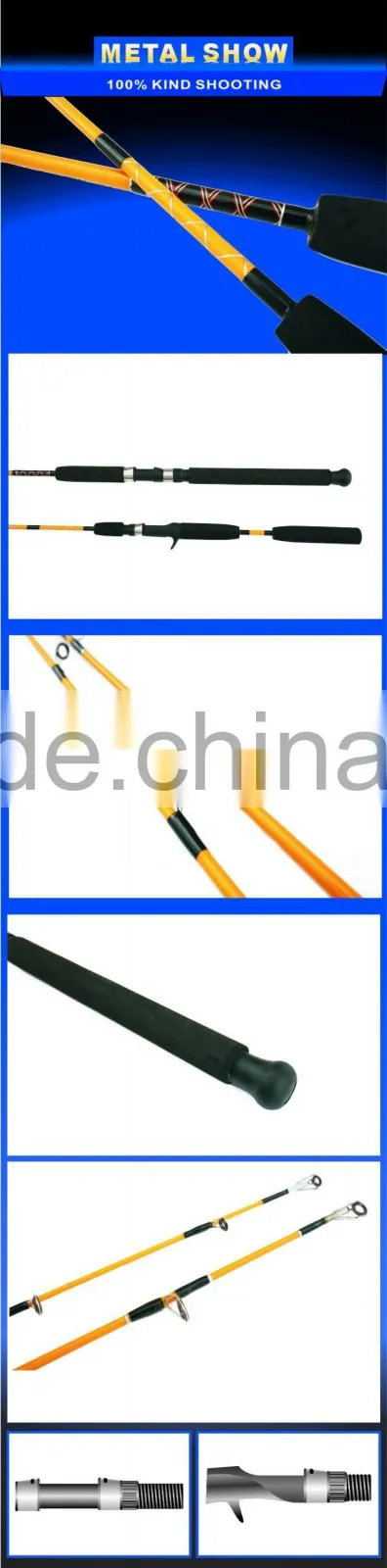 fiberglass fishing rod, casting/spinning fishing rod ,fiberglass solid rod