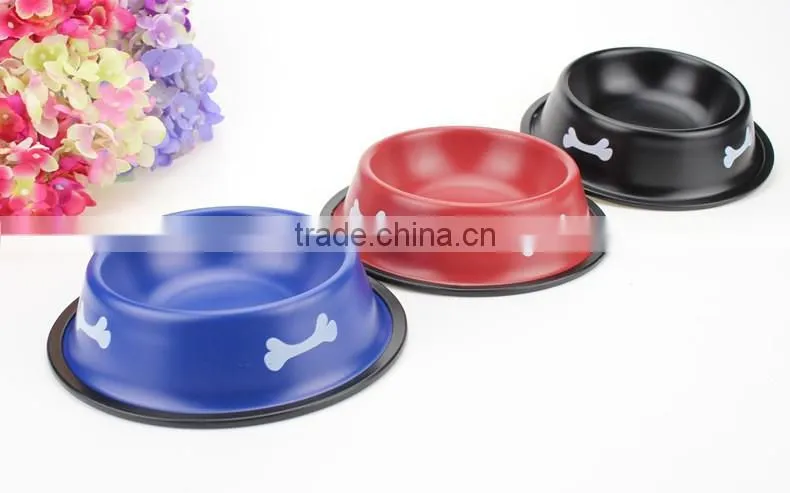 wholesale Belly Anti skid colored pet bowl/ belly dog bowl