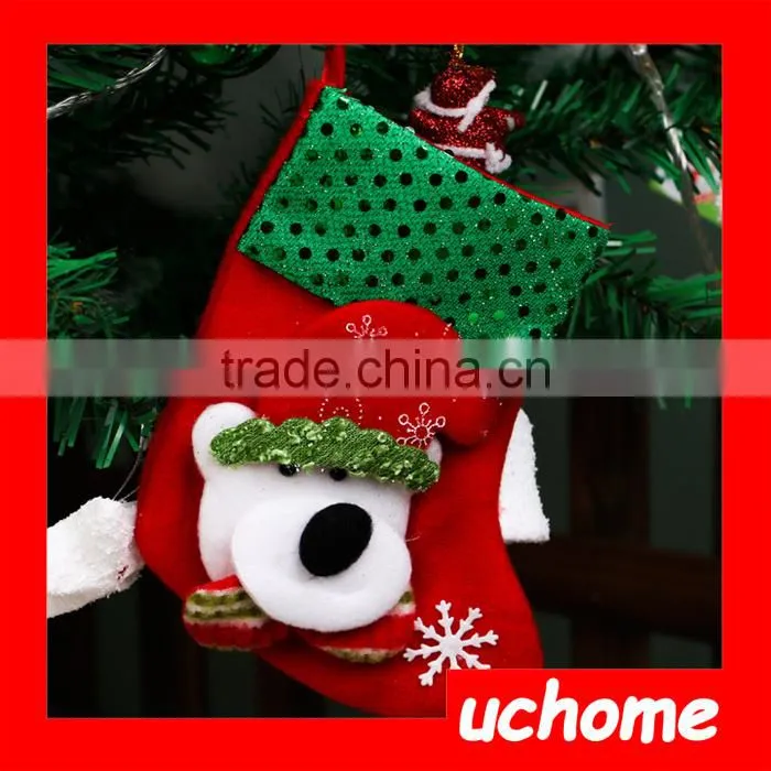 UCHOME China Supplier Wholesale Good Quality Christmas Decorative Socks,New Design Christmas Gift Sock