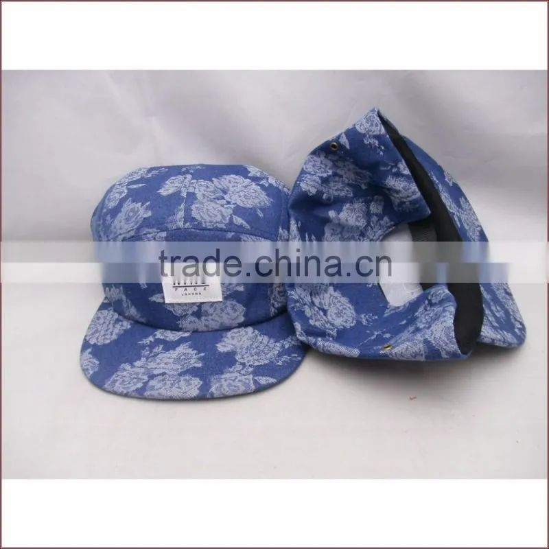 2016 cheap custom wool 5 panel hats and caps with woven patch
