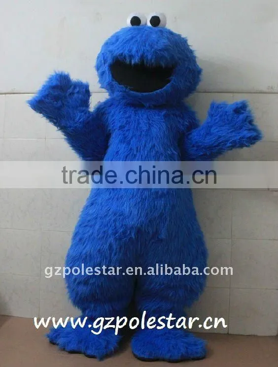 long fur cookie monster costume mascot NO.1763