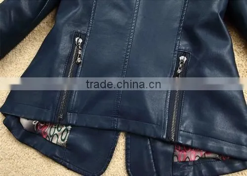 women leather jacket 2014 women's clothing biker motorcycle jackets leather coat