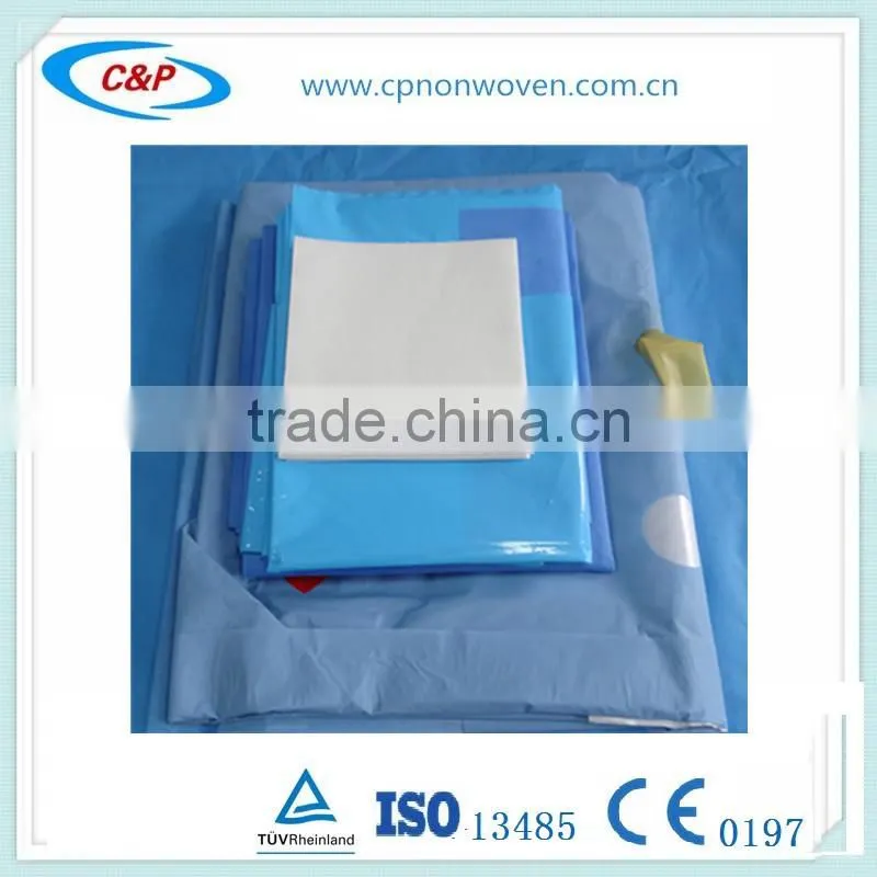 Urology surgical drape pack with hole sterile