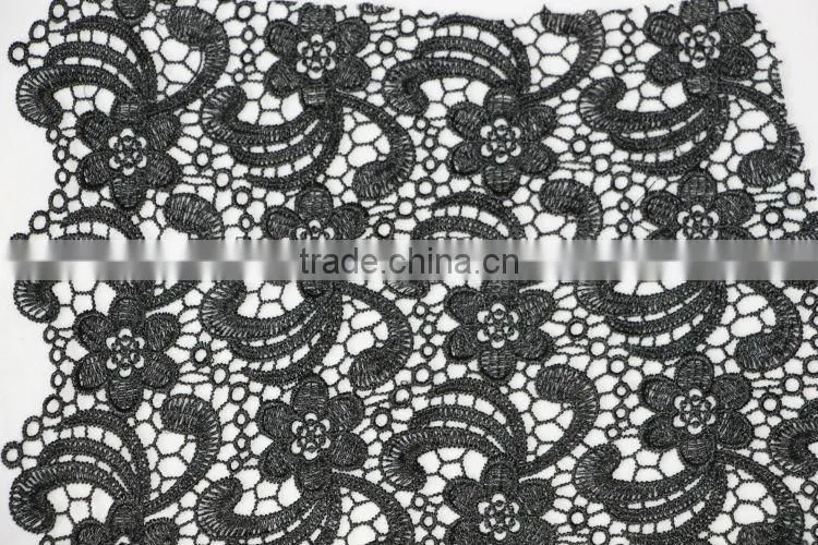 embroidered flower trim fabric