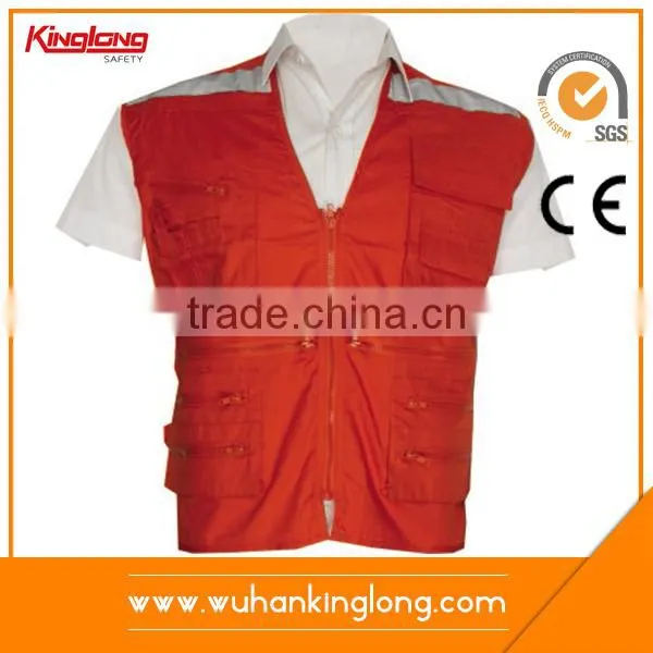 EU Multi Pocket Poly Cotton Work waistcoat models for men