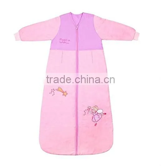 China alibaba applique wearable organic cotton sleeping bag sale