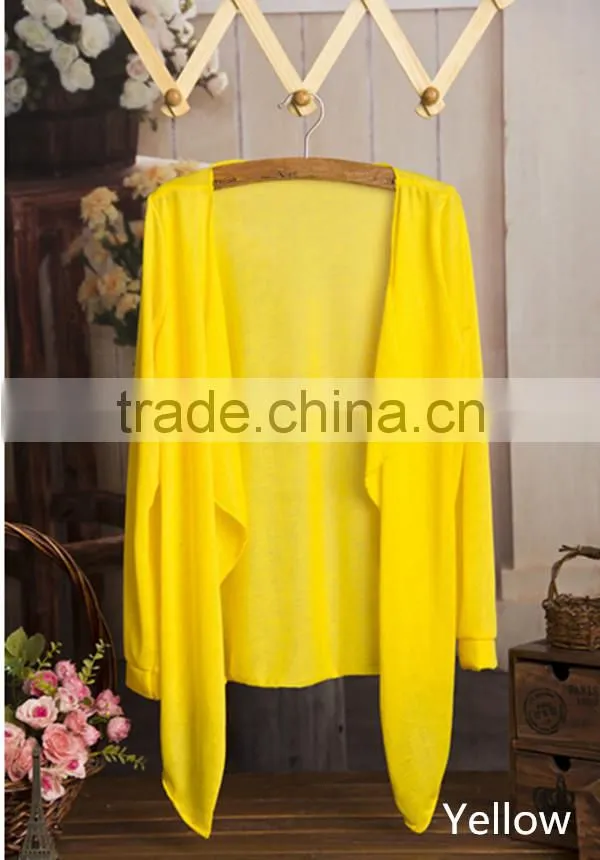 Korea sex long sleeve without button Sun protection clothing breathable summer thin women chiffon